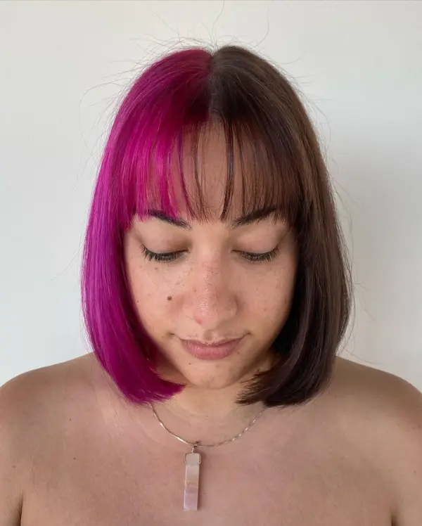 Color Blocking Short Hair